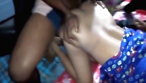 Busty indian teen 18+ fucked on top in group in homemade vid