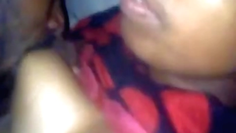 Busty brunette in a black dress fucks her boyfriend