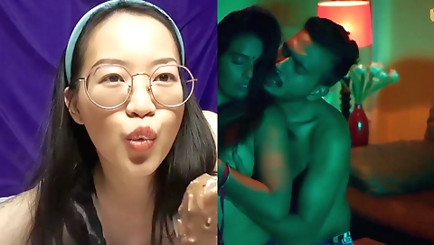 Brunette chick gets her husband to fuck her in a fantasy way