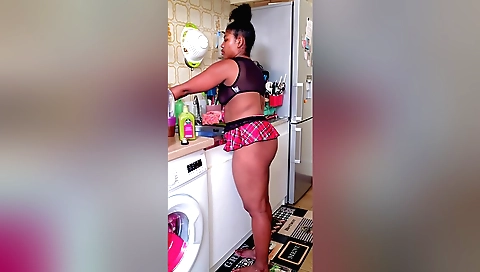 Indian slut plays with her tight thighs and gets off