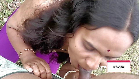 Indian chick gets nailed in the jungle by her lover