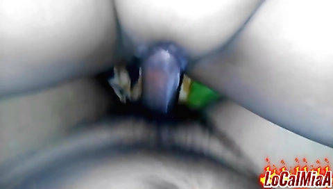 Amateur teen in red stockings with small tits gets pussy fucked