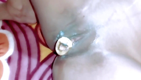 Indian amateur teen gives a blowjob and a big dildo