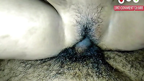 Indian girl fucked in hairy anus in POV amateur porn