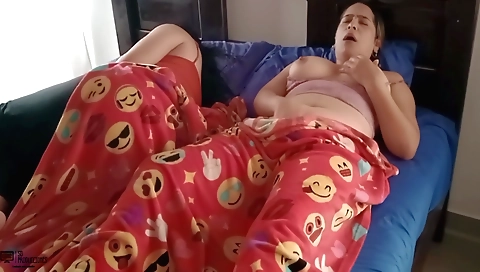 Brunette chick is on camera getting her mouth and pussy fucked