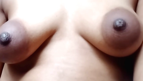 Sexy girl is having her own sex scene in her bedroom