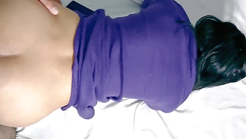 Indian brunette with a small body fucked by her stepbrother