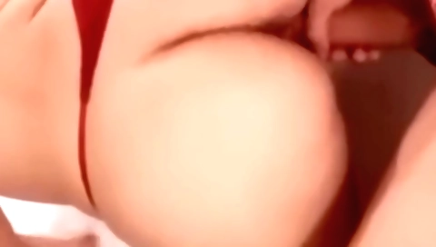 Hot brunette shows her small butts in this homemade video