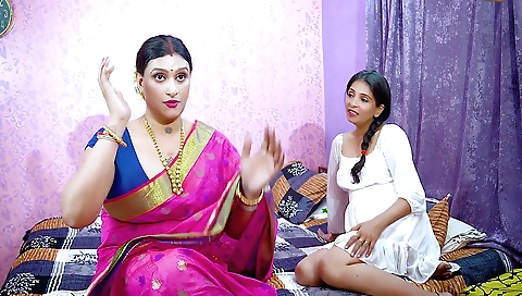 Indian girl fucked with a couple of guys on the floor