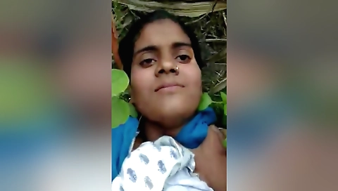 Indian teen gets fucked outdoors by her big black cock