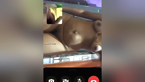 Chubby babe with huge boobs and hairy pussy solo game