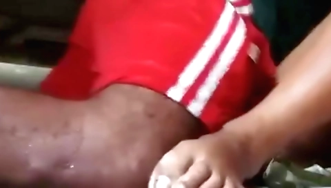 Indian girl takes a break from chores and shows her beauty