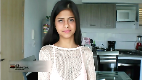 Brunette indian girl in a nice dress gets fucked 3