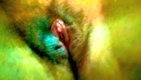 Solo female massage in a white table in amateur sex video