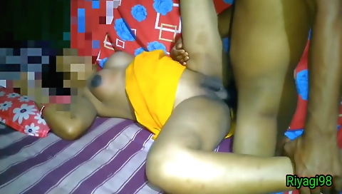 Busty brunette fucks in her sexy hairy crotch in a hardcore way