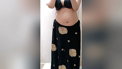 Hairy indian hottie with big tits makes her stepbro cum