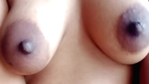 Busty indian babe showing her tits after showering