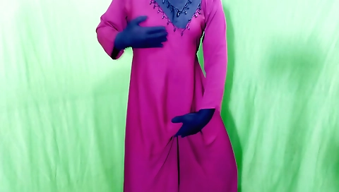 Indian housewife masturbates alone in her living room