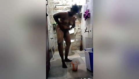 Busty hot brunette amateur milf showing off in a shower