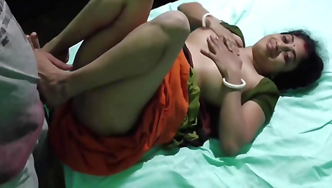 Chubby indian babe with big breasts fucked in her asshole