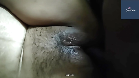 My hairy wife masturbates in front of the webcam video