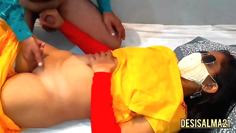 Amateur brunette in stockings and panties fucked by guy