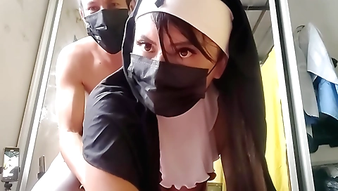 Indian slut getting a religious sex-off in missionary