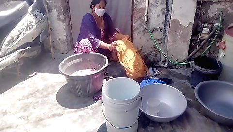 Brunette girl gets a big cock in her ass from a buddy