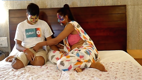 Horny indian guy gets off on the teacher's hairy cunt