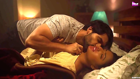 Amateur brunette with a shaved pussy enjoying a hot blowjob