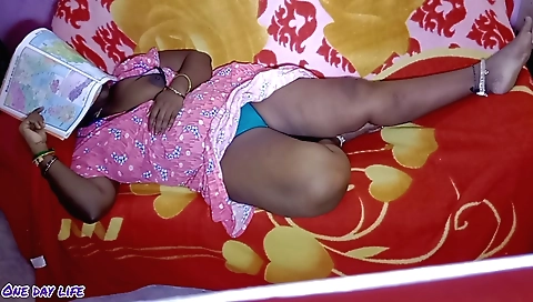 Amateur brunette is sharing her bed with her bestie