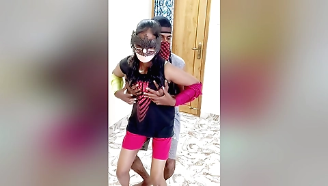 Indian workout video with a beautiful brunette girl