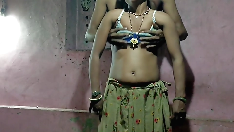 Indian girl shows her big tits in a homemade video