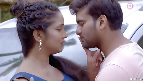 Bright-eyed black gym teacher in a black blazer and black panties