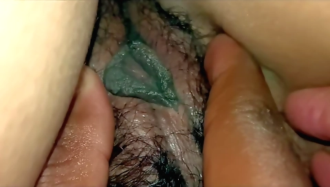 Amateur indian brunette hairy babe receives a massage