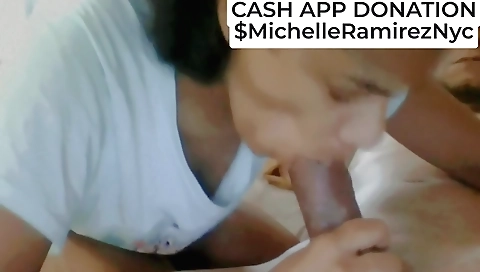 Indian girl with a nice round booty sucks her lover