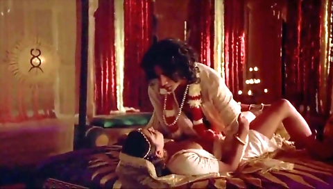 Lesbian babes have fun with each other in their bedroom