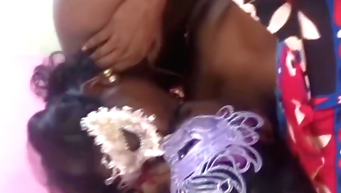 Busty woman and her boyfriend suck each other's big pussies