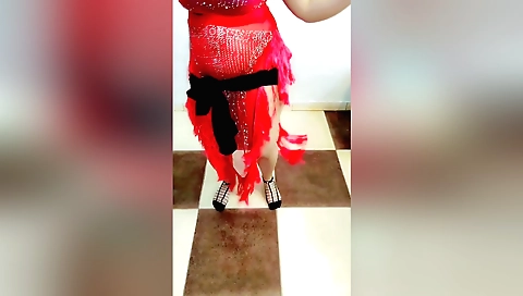 Girl waiting for a guy to join her in the bathroom for a shower