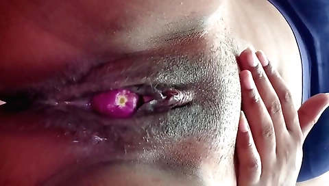 Dehati enjoys her naked body with her boyfriend's big black cock